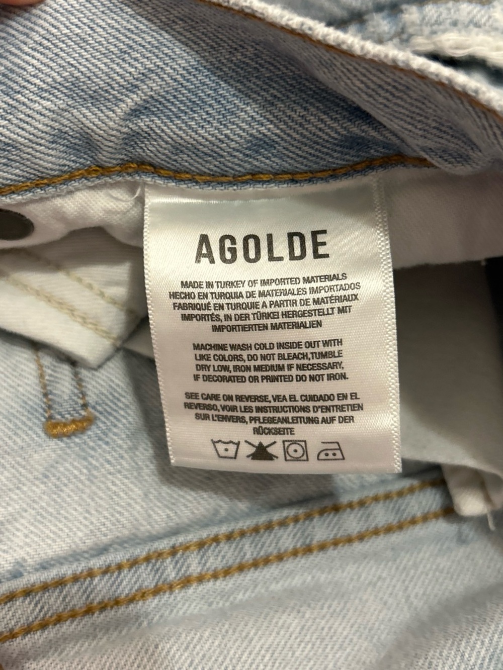 Agolde Low Slung Baggy Jeans in “Fragment” Light Wash - Picture 7 of 10